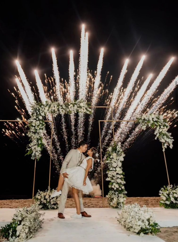 pirotecnia abanico boda